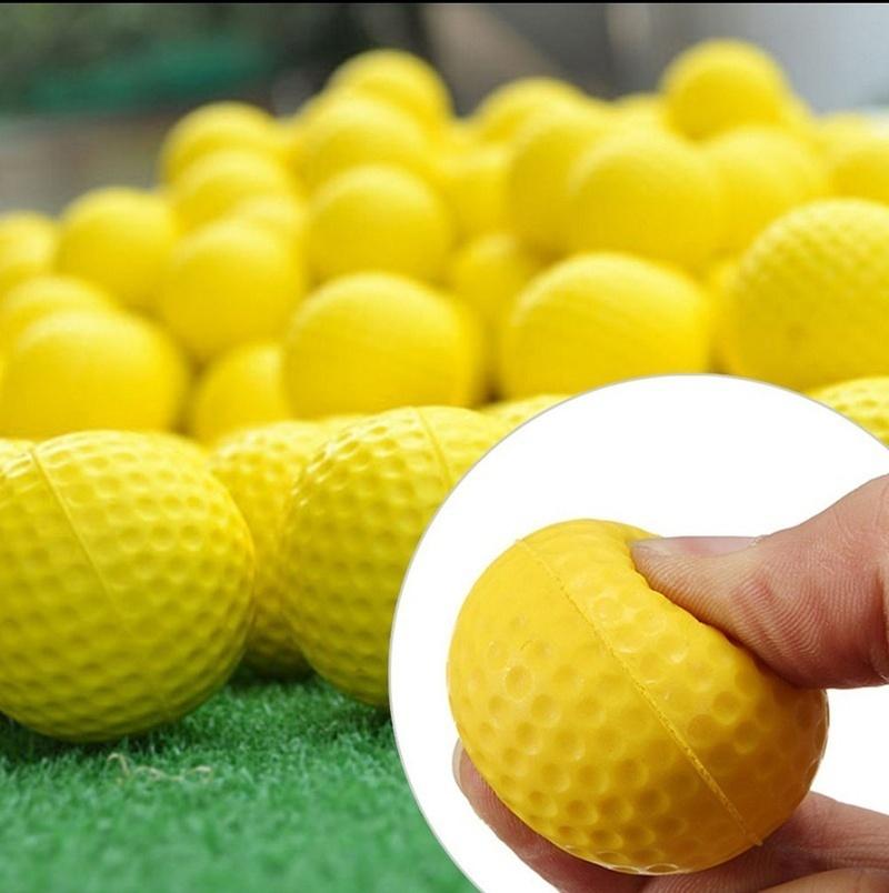 PU Golf Schwammball für Anfänger Kinder EVA Gelb Hohe Elastizität Indoor Übungsball Golf Übung Golfzubehör