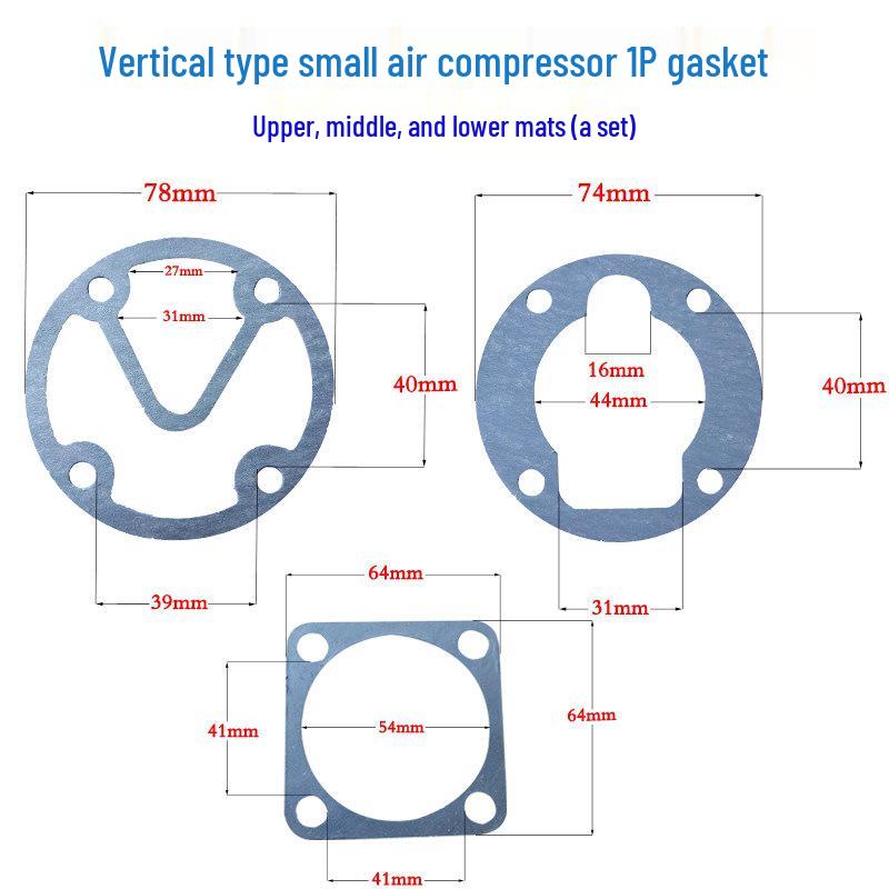 Ribao Air Compressor Piston Accessories: Paper Gasket, Cylinder Head, Liner, Asbestos Sealing Gasket