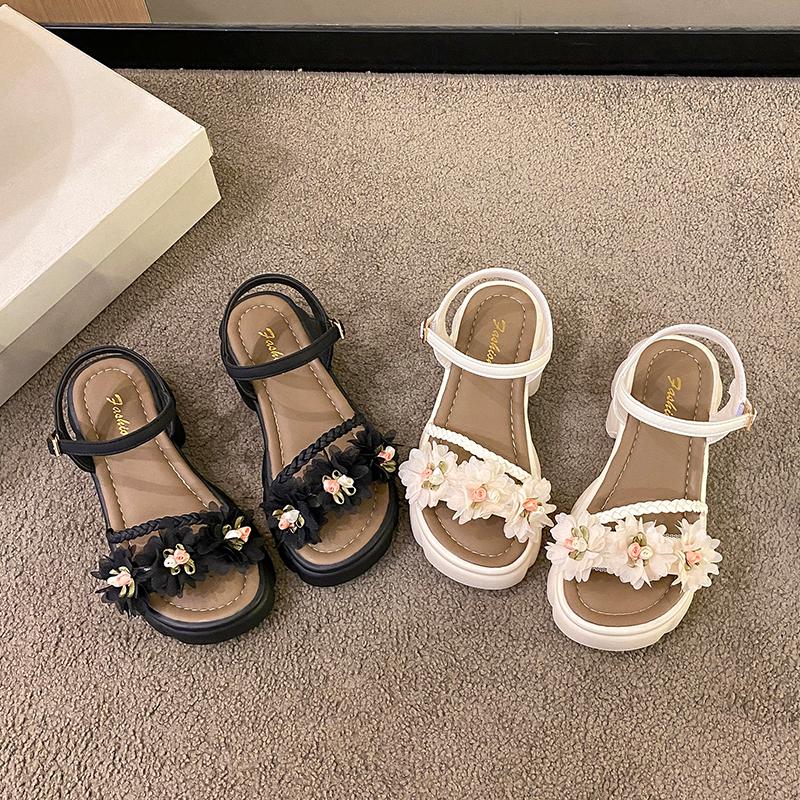 Fashion Flower Women Sandals Dress High Heels Shoes Fashion Platform Shoes Woman Casual Pumps 2025 Trend Summer Beach Cozy Zapatos Mujer