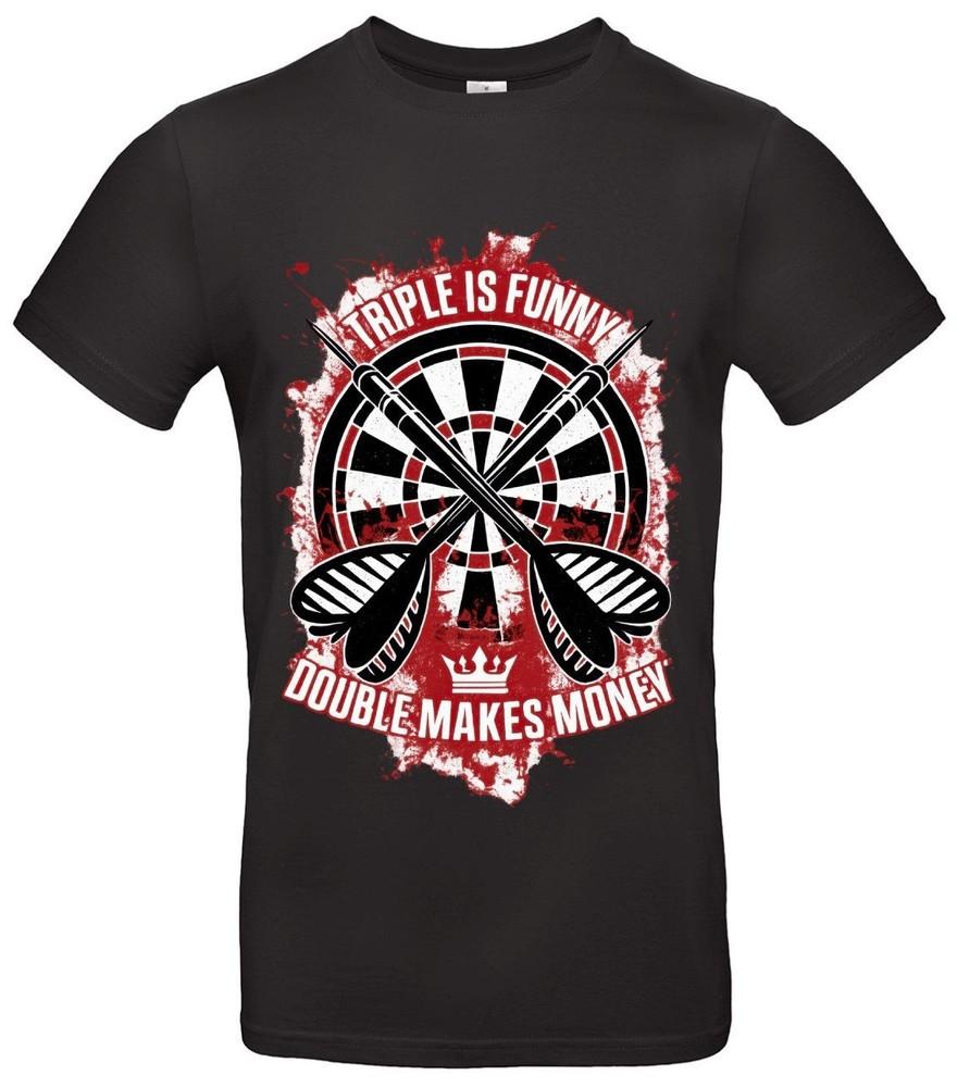 Triple is Funny Dart Shirt Double Makes Money Funny Darts TShirt Unisex T-Shirt S