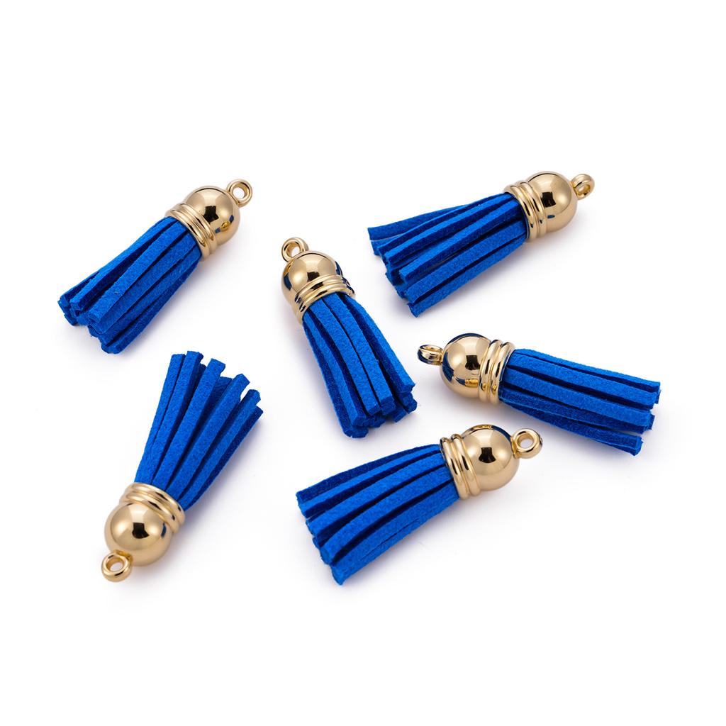 20pcs/lot 38mm Tassel Vintage Leather Tassels Fringe Pendant For DIY Keychain Jewelry Making Supplies Charms Accessories