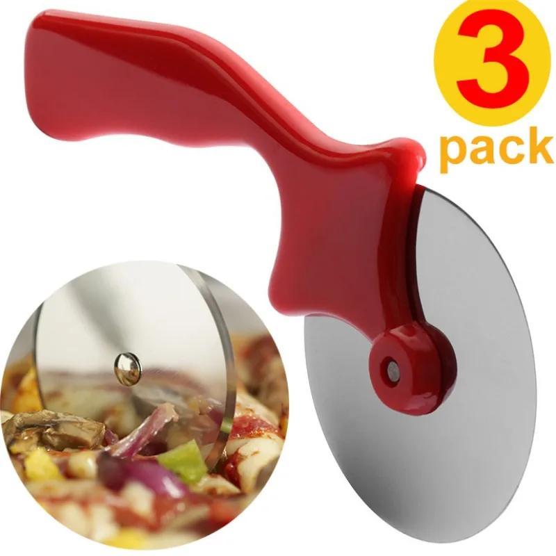 Pizza Cutter Steel Rolling Knife Pastry Dough Cutter Wheel Roller Crust Baking Tools Manual Noodle Roll Sharp Non Rusty Knifes