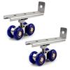 2pcs/set Sliding Door Roller Hardware Slide Doors Pulley 4 Wheels Home Room Wood Door Hanging Wheels Rail Track Pulley