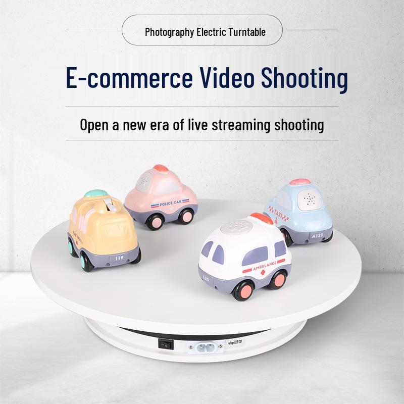 Automatic Rotating Display Stand for Live Streaming, E-commerce, Figurines, and Panoramic Photo/Video Shooting