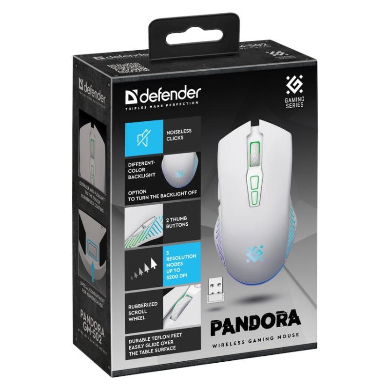 WIRELESS GAMING MOUSE PANDORA WHITE 3200DPI
