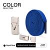 1pairs Wide Elastic Flat Straps with Metal Press Buckles - No Need To Tie Lazy Shoelaces, Lightweight Elastic Shoelaces Suitable for Sports Shoes