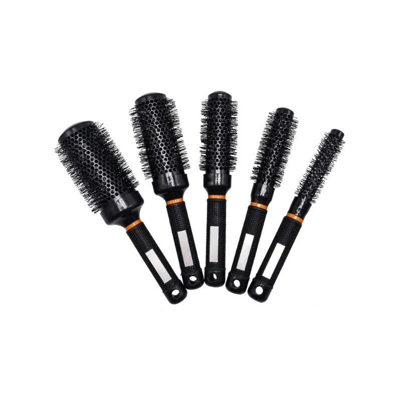 Hair Styling Hair Brush Nylon Comb Thermal Aluminum Tube Round Barrel Hair Comb Professional Salon Hair Brush Hair Rollers Tools