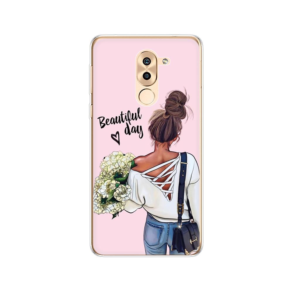 Phone Case for Huawei Honor 6X Soft Tpu Silicon Back Cover 360 Full Honor 6x Covers Protective Printing Transparent Clear Coque