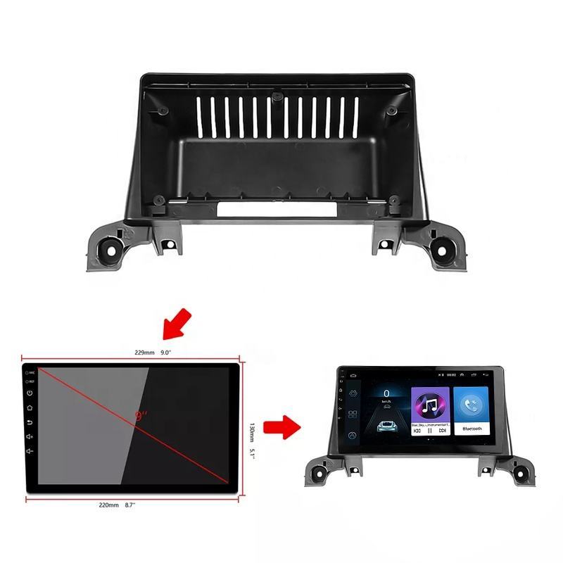 1/2Din Car DVD Only Frame For Peugeot 4008 5008 2017-2019  Audio Fitting Adaptor Dash Trim Facia Panel 9inch Double Radio Player
