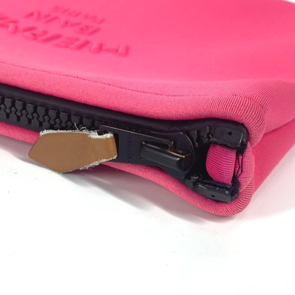 Hermes Neovan PM Clutch Tasche Tasche Kosmetiktasche Mehrzwecktasche Beutel Polyamid rosa