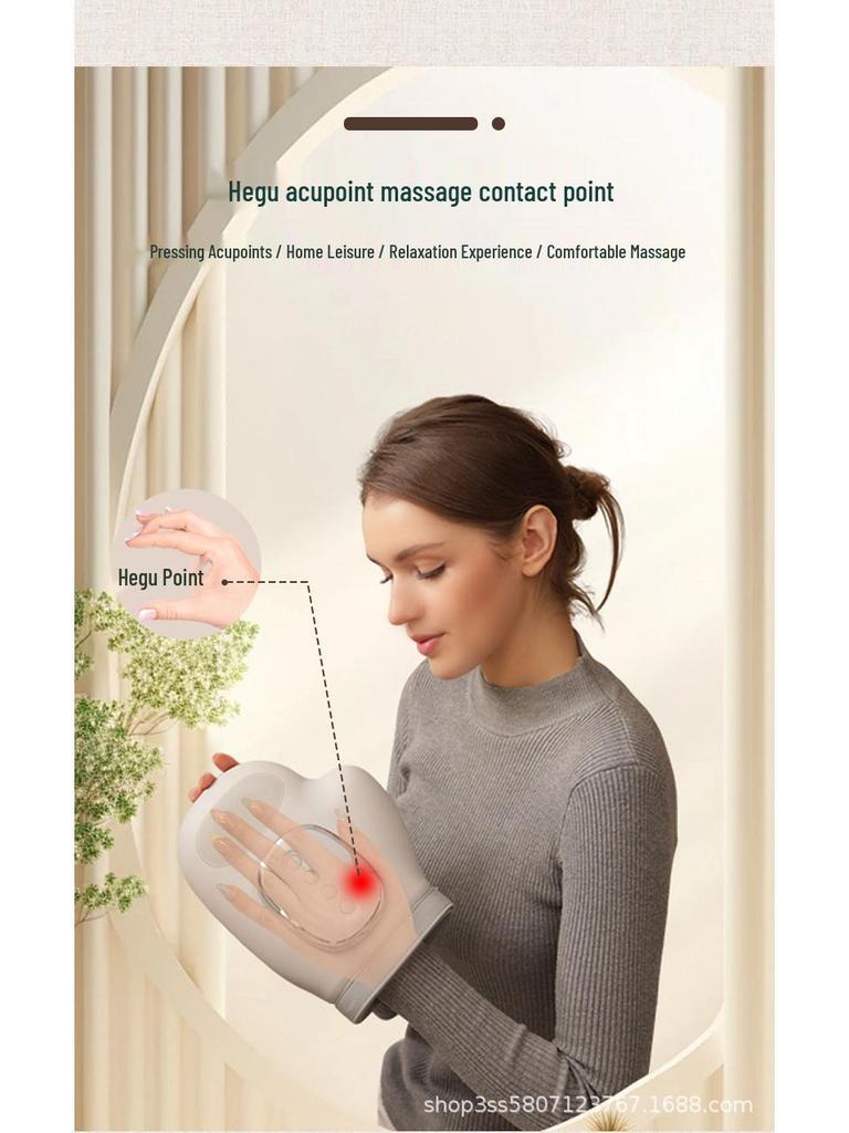 Electric Hand Massager: Air Compression for Fingers, Palm, and Wrist with Heat Therapy, Customizable Logo