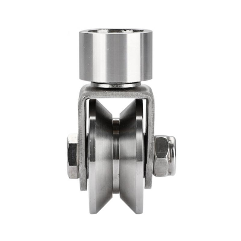 V/H Type Swivel Pulley 304 Steel Tractions Wheel Pulley Block Quiet Pulley Roller Tractions Wheel Slidings Gate Roller