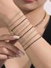 Mili Super Sparkle Diamond Thin Band Bracelet - 18K Gold Zirconium Stainless Steel Jewelry, Fashionable & Stackable.