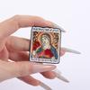 Hail Mary Enamel Pins Custom Punch The Devil In The Face Brooches Lapel Badges Clothes Funny Jewelry Gift for Kids Friends