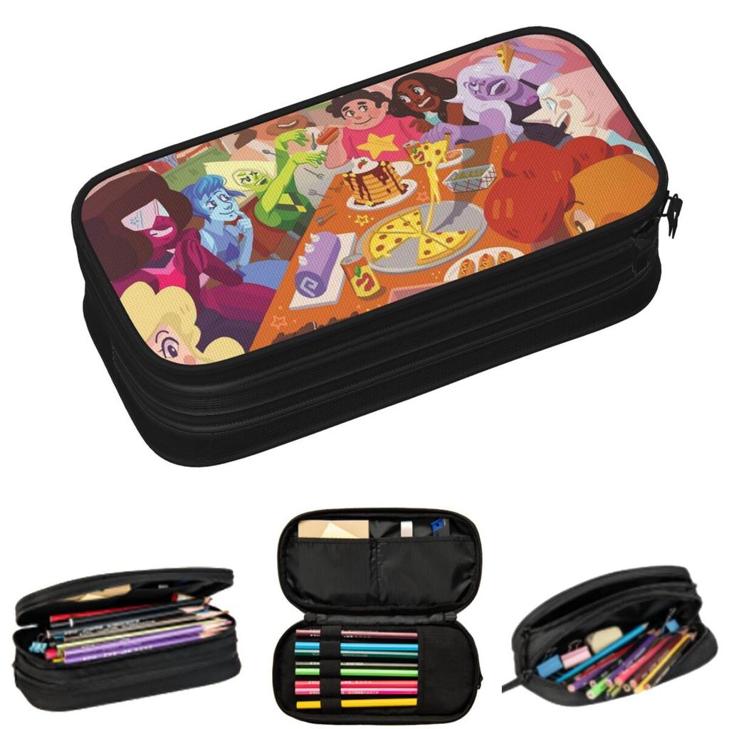 Steven Universe Cartoon Anime Pencil Cases for Students School Pen Box Pencil Bag Big Capacity Pencil Pouch
