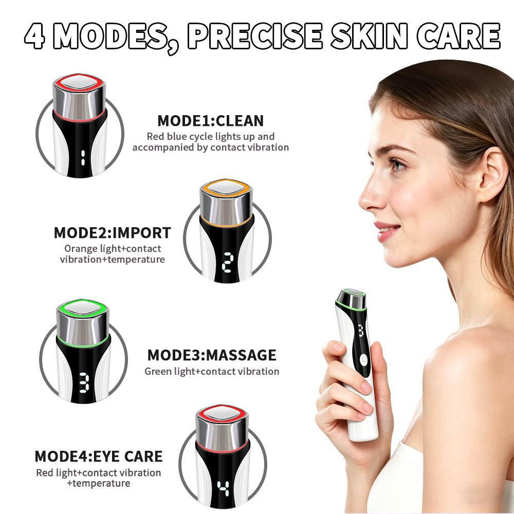 4 Modes Face Care Device for Face and Neck Beauty LED Skin Rejuvenation Lifting Firming Skincare Tool