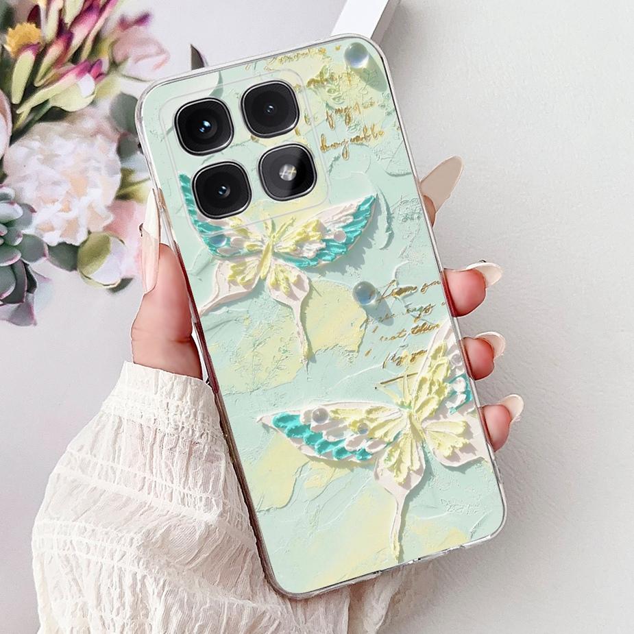 For Xiaomi Mi 14T Pro Case Cute Cat Fashion Painted Cover Soft Silicone Phone Case For Xiaomi 14T Pro Mi14T 5G Back Cover Bumper