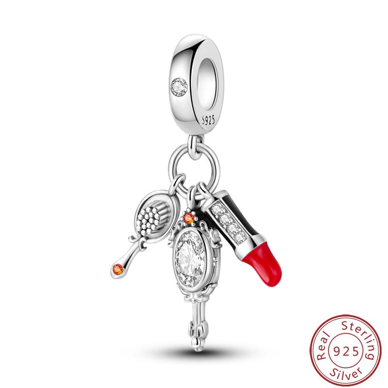 Red Copper Pomegranate Lipstick Apple Ladybug Playing Cards Charms Beads 3Mm Diy Fine Jewelry