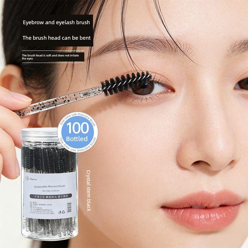 Spiral Crystal Eyelash Brush, Bendable Disposable Eyebrow Brush, Portable Eyelash Tool, Eyelash-Specific Brush, Eyebrow Comb