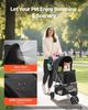 Pet Stroller Foldable 3 Wheels Travel Dog Stroller with Brake Up To 35lbs