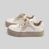 Japanese Milk Versatile Casual Little White Shoes Women's 2025 Autumn and Winter New Velvet Thick-soled Warm Retro Women's Board Shoes