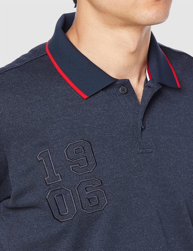 Golf Wear One Point Short Sleeve Shirt Sweat Absorbent Quick Drying Movetech Easy To Move E2MA1521 Deep Navy 2XL [Mizuno] Men's