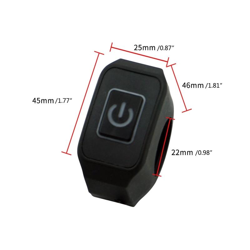 For ATVs Electronic Bike Scooters Motorcycle Headlight Push Button ON/OFF 12V Handlebar Switch