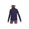Nike Dri-Fit Swoosh Logo Half-Zip Running Training Breathable High-Neck Casual Long Sleeve T-Shirt Women Tops Dark-Purple FB4688-555