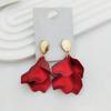 Pendientes Irregulares de Borla de Pétalos para Mujer, Diseño Exagerado Statement, Joyería de Moda de Lujo Ligero