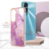 For Honor 90 Lite 5G/X50i 5G TPU Case with IMD Marble Pattern Electroplated Back Cover