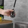 TLXT Black Stainless Steel Pull-Out Kitchen Faucet
