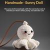 Cute Plush Sunny Doll Car Hanging Pendant Mirror Ornaments Plush Crochet Safe Driving Amulets Car Interior Decorations