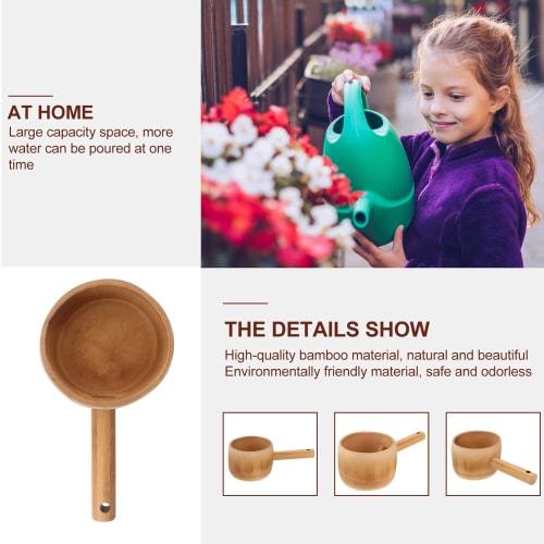 Hemoton Wooden Water Ladle for Sauna, Bath, Garden, Tea Ceremony, Japanese Style