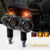 Universal Fit Motorcycle Tail Lights - 2PC LED Bulbs (Red Brake & Amber Turn Signal) for Bike Accessories