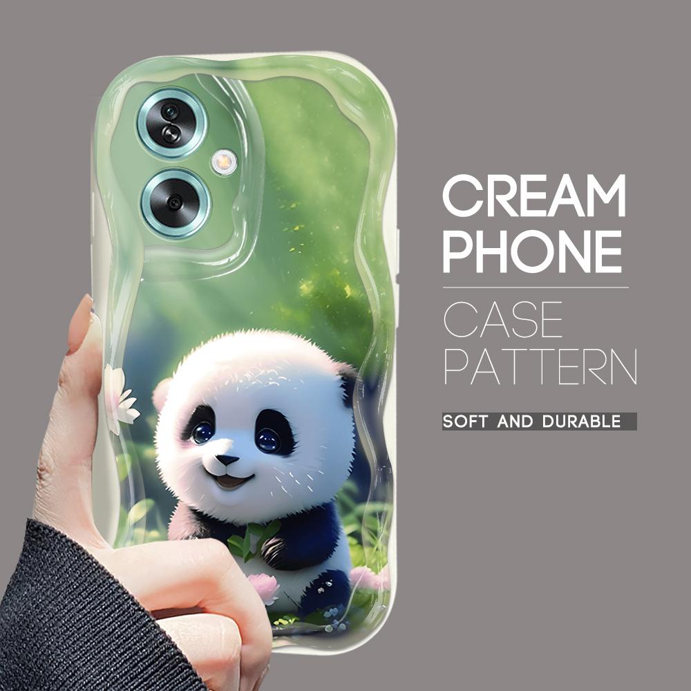 

Милый мультяшный узор, кремовая текстура, мягкий силиконовый чехол с волнистыми краями, чехол для телефона для OPPO Reno Realme Realme 15 Pro 5G белый