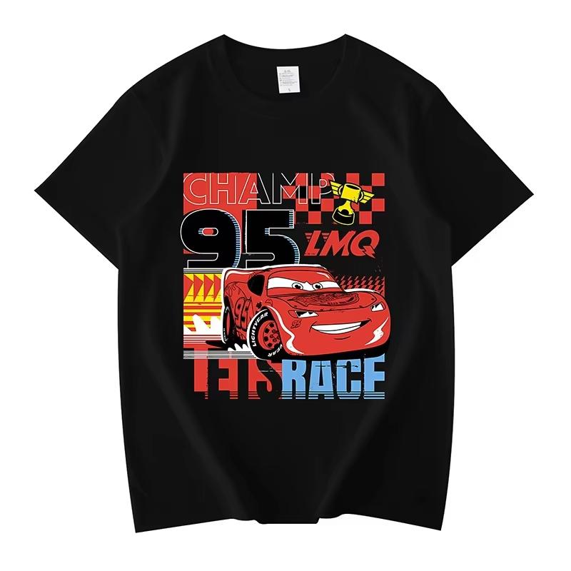Cars Lightning McQueen Print Fashion Clothing Anime Casual TShirt Women Unisex Cotton Plus Size Loose Short Sleeve TShirt