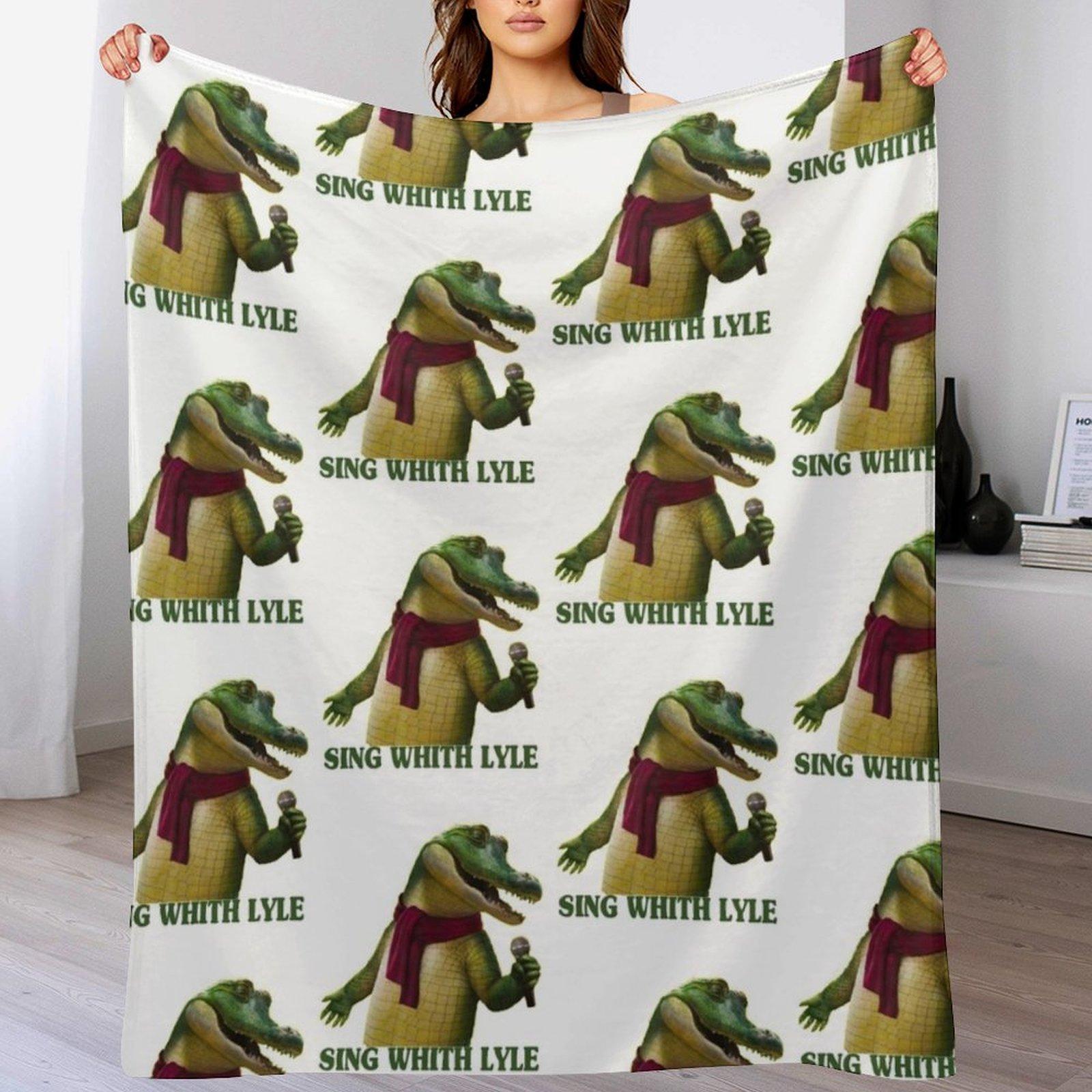 

CrocodileLyle Style funny shirt Throw Blanket Long Lasting Soft Plush Blanket for Daily Use 102x76cm(40x30in)