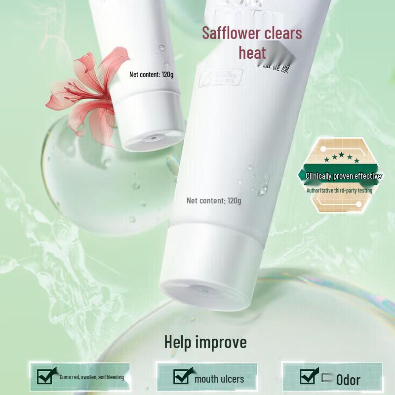 Shuke Safflower Wintergreen Mint Herbal Toothpaste