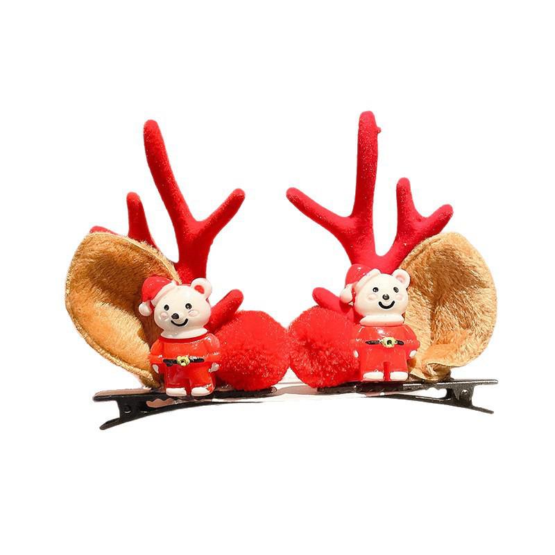 Festliche 2025 Geweih Haarspangen - Niedlicher Rentier Kopfschmuck & Haarnadeln für Weihnachten