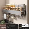 No-Drill Wall-Mounted Kitchen Storage Rack: Multifunctional Holder for Knives, Chopsticks, Pot Lids, and Seasoning Condiments