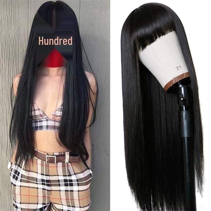 European Women's Fashion Colorful Long Straight Synthetic Wig for Cosplay