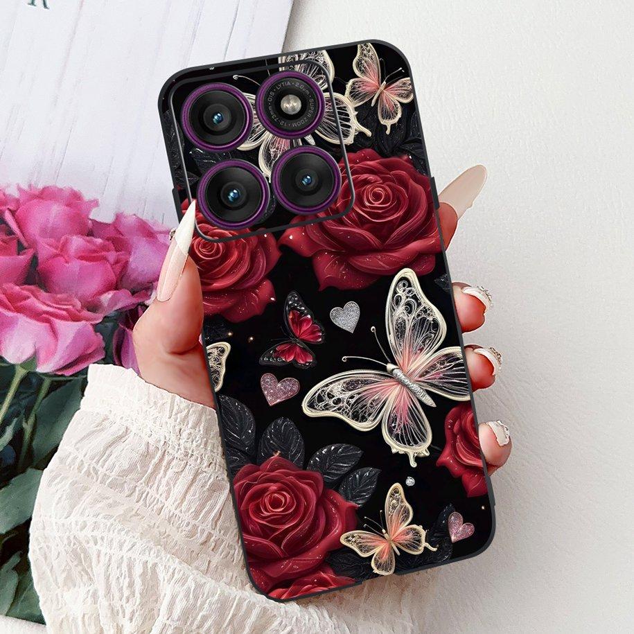 For Motorola Moto Edge 60 Pro 2025 Case Fashion Flower Bowknot Soft Silicone Back Cover For Moto Edge 60 Fusion Edge60 60s Coque