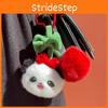 Little Panda Plush Pendant With Cherry Headgear Little Red Riding Cloak Hood