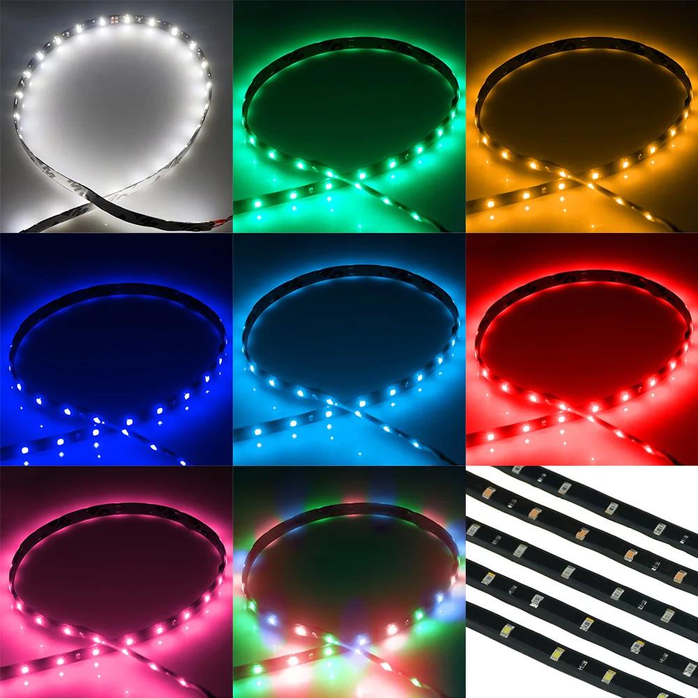 30cm mașină flexibilă LED bandă lumină 5LED impermeabil motor bar șir zi rulare bandă LED lumină ambientală atmosferă lămpi