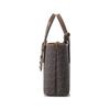Michael Kors Eliza Series Chain Monogram Faux Leather Tote Bag Women Tote Bags Dark-Brown 30R4GZAT0B-BRN-LUGGAGE