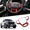 Car Steering Wheel Panel Decorative Cover Trim Sticker for Ford F-150 F150 2021 2022 2023 2024 Car Styling Inner Accessories