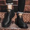 Men's High-top Casual Shoes Men's Winter Cotton Shoes with Velvet To Keep Warm New Martin Boots Men's Waterproof Tooling Leather Boots