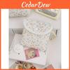 Rose Floral Cotton Makeup Bag With Breathable Storage For Daily Use