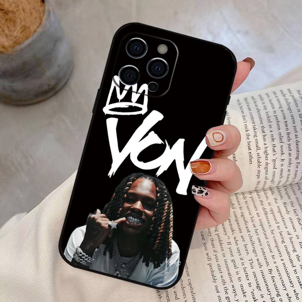

R-Raper K-King Von Phone Case For iPhone 17,16,15,14,13,12,11 Plus,Pro Max,XS,Soft Silicone Black Cover iPhone12Pro