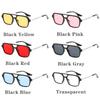 Retro Brand Small Rectangle Sunglasses Women Blue Shades For Women 90S Vintage Double Beam Square Sun Glasses Men Uv400